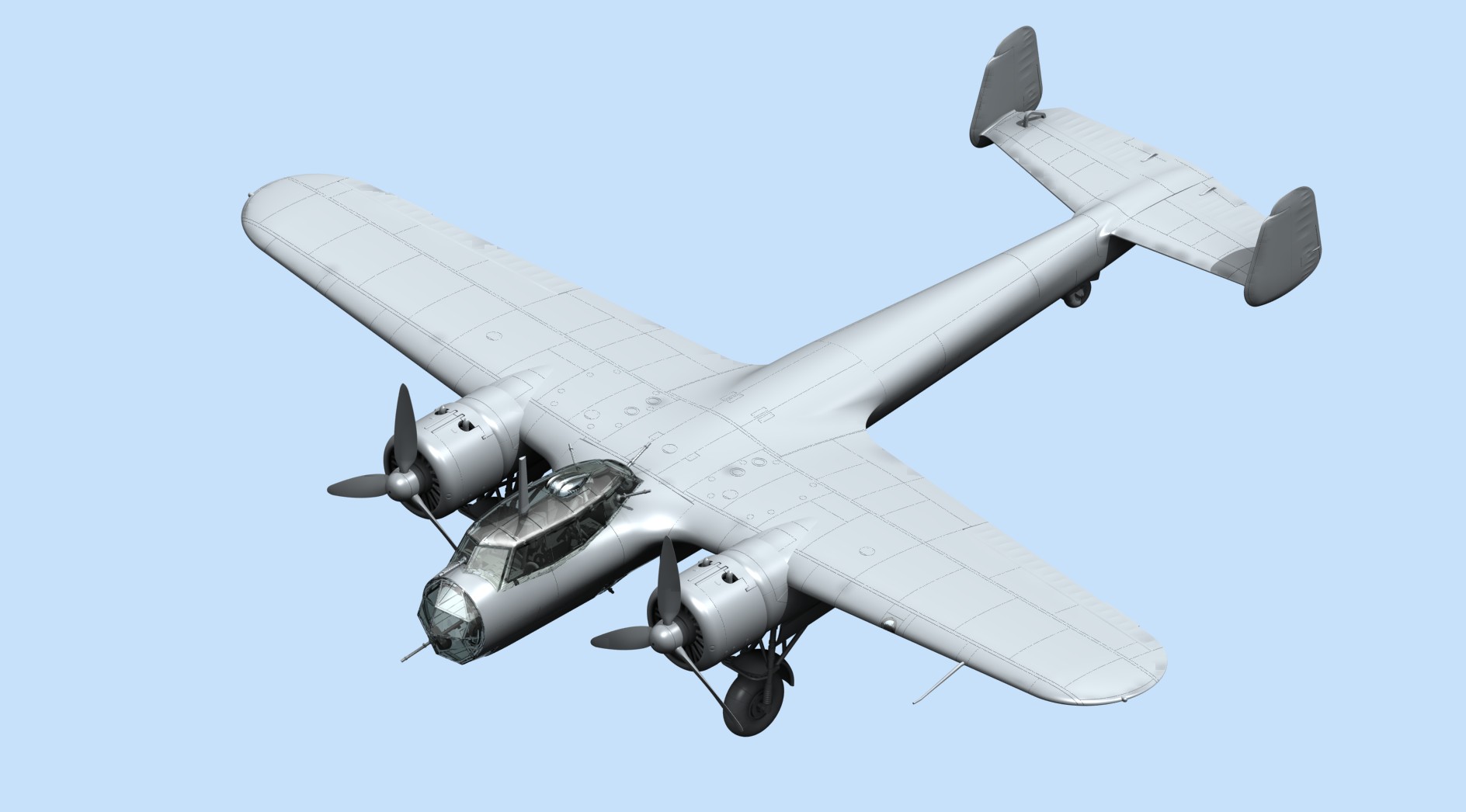 1/72 ICM 72308 Do 17Z-2, Бомбардировщик ВВС Финляндии ІІ МВ \ Do 17Z-2, WWII Finnish Bomber