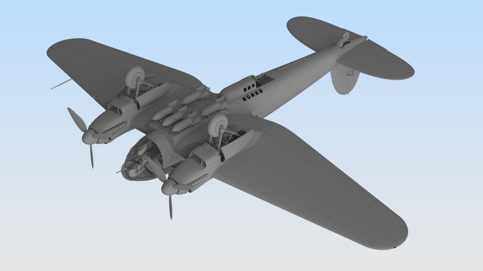 1/48 48263 He 111H-16, Германский бомбардировщик ІІ МВ \ He 111H-16, WWII German Bomber