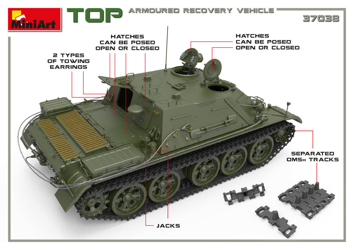 37038 TOP ARMOURED RECOVERY VEHICLE 1:35 Miniart