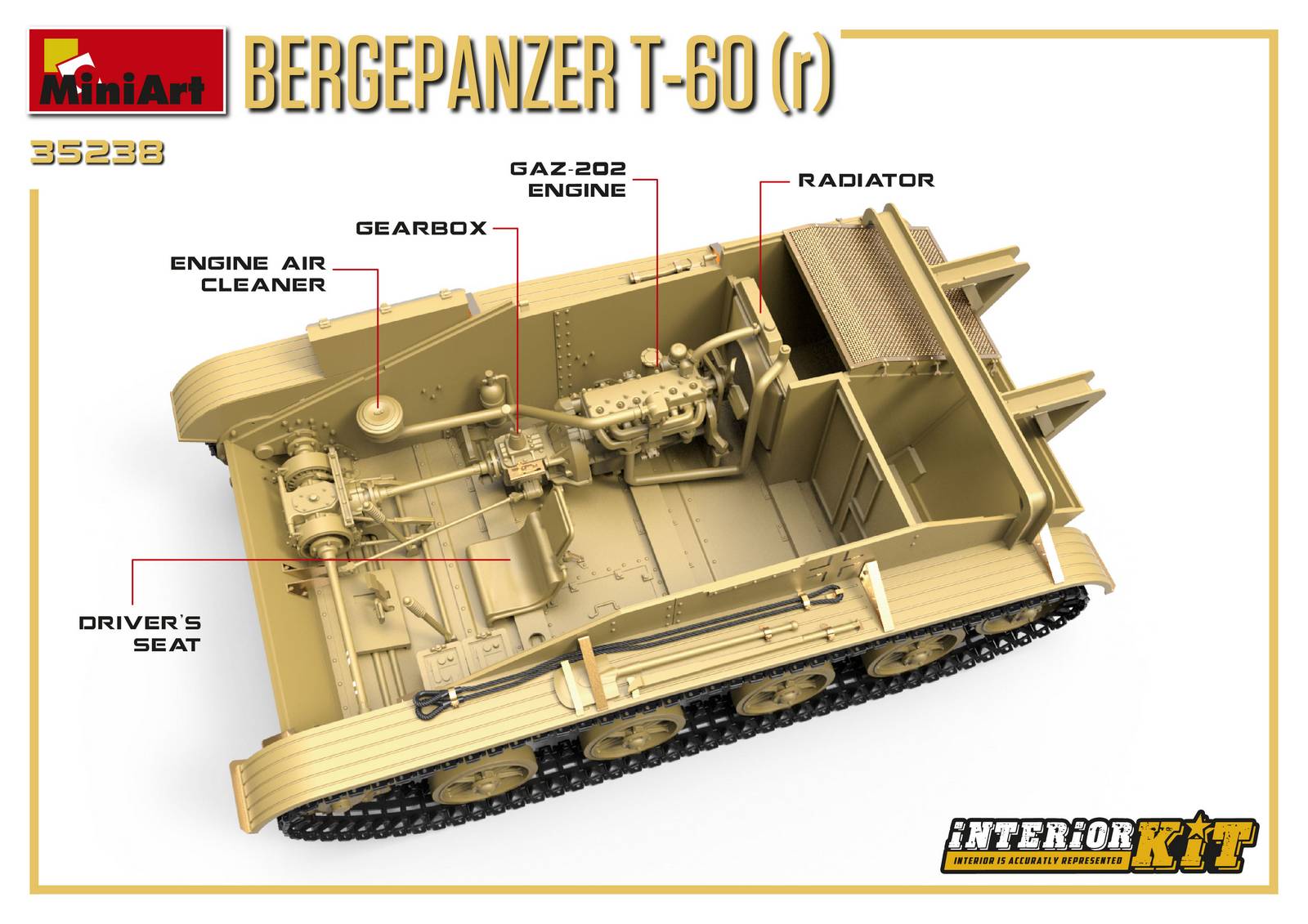 1/35 BERGEPANZER T-60 ( r ) INTERIOR KIT 35238