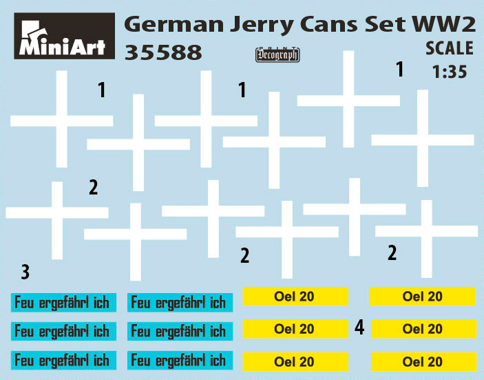1/35 GERMAN JERRY CANS SET WW2 35588