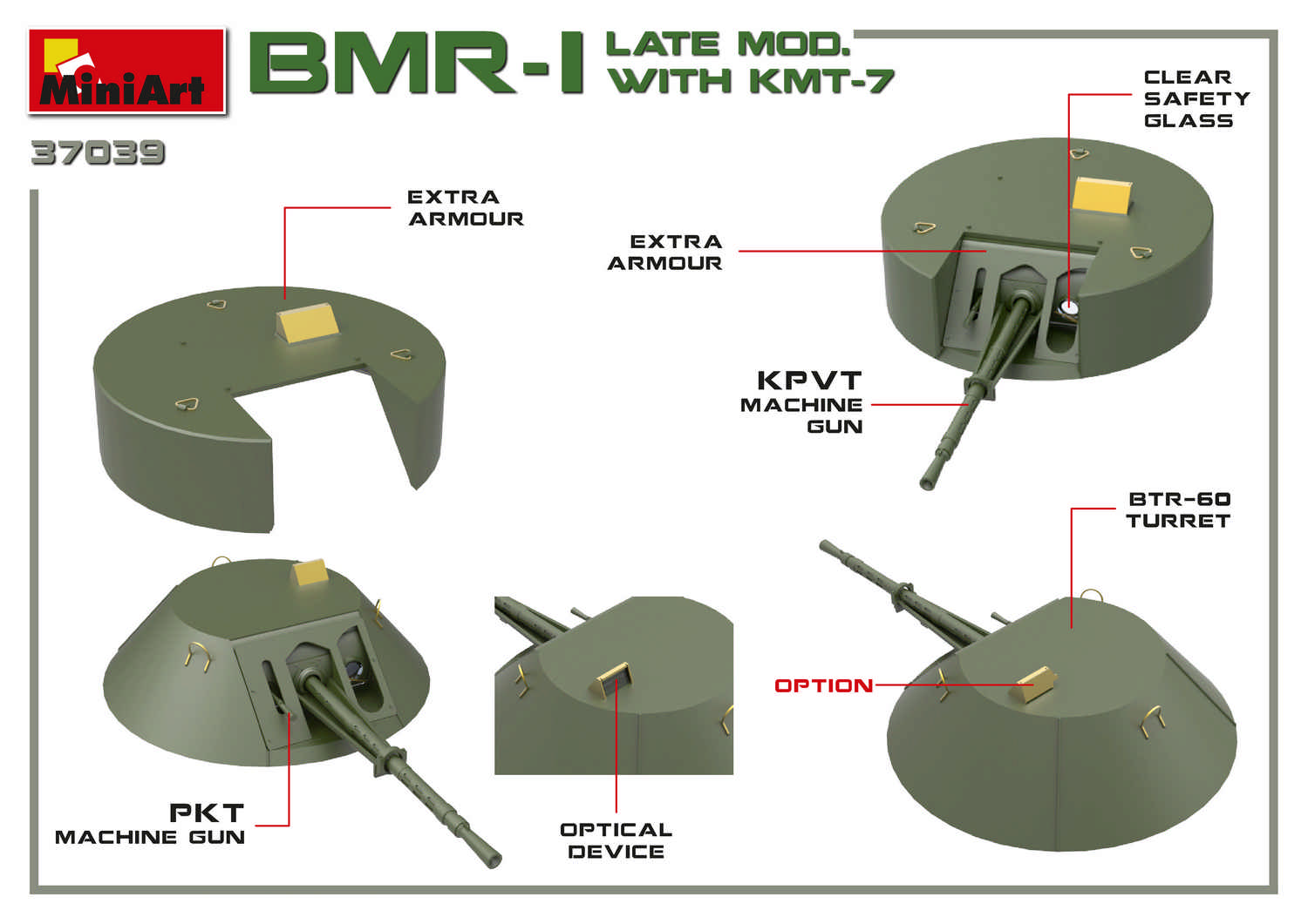 1/35 BMR-1 LATE MOD. WITH KMT-7 MiniArt 37039