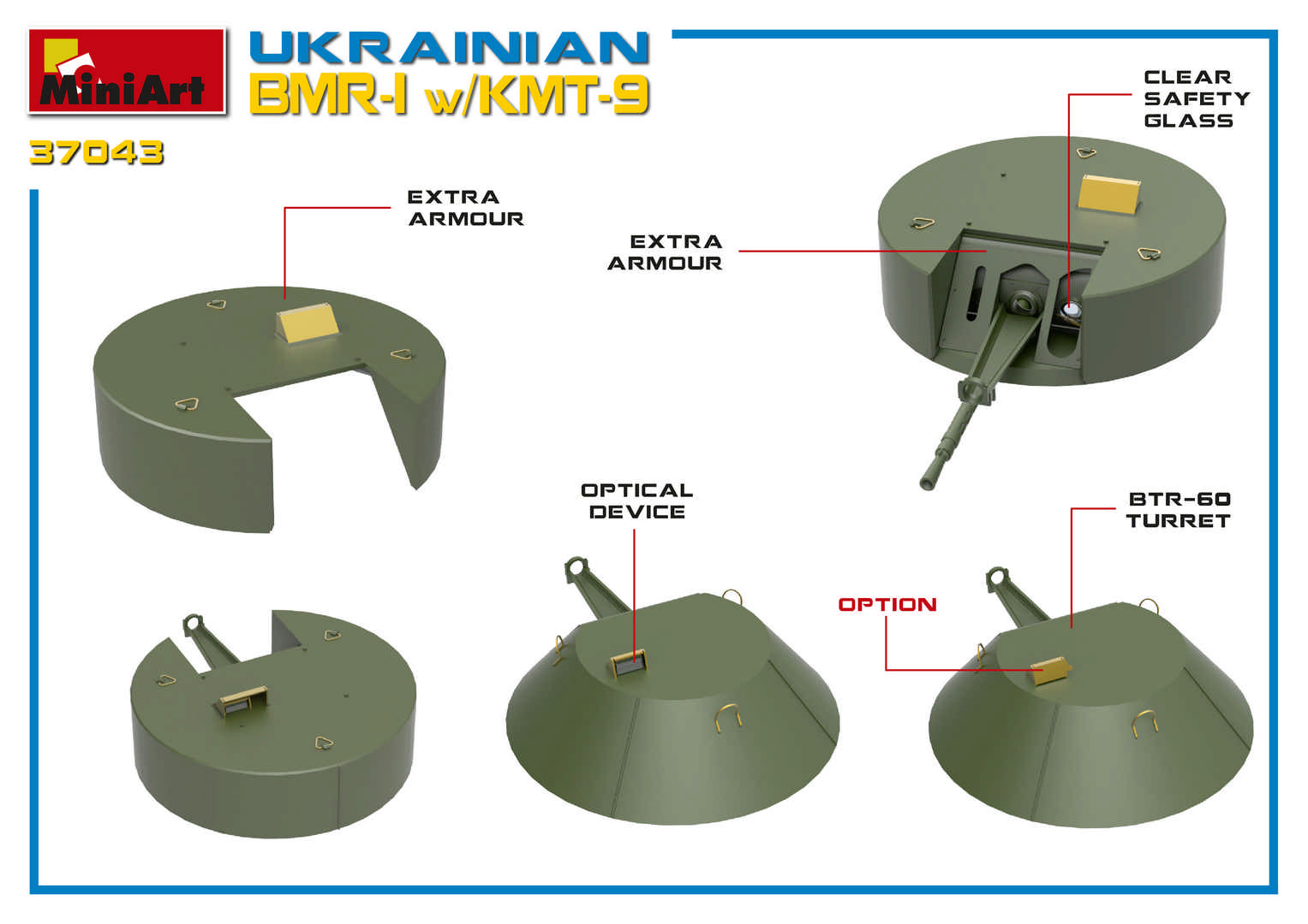 1/35 UKRAINIAN BMR-1 w/KMT-9 37043