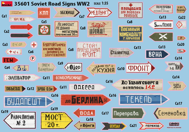 1/35 SOVIET ROAD SIGNS WW2 35601