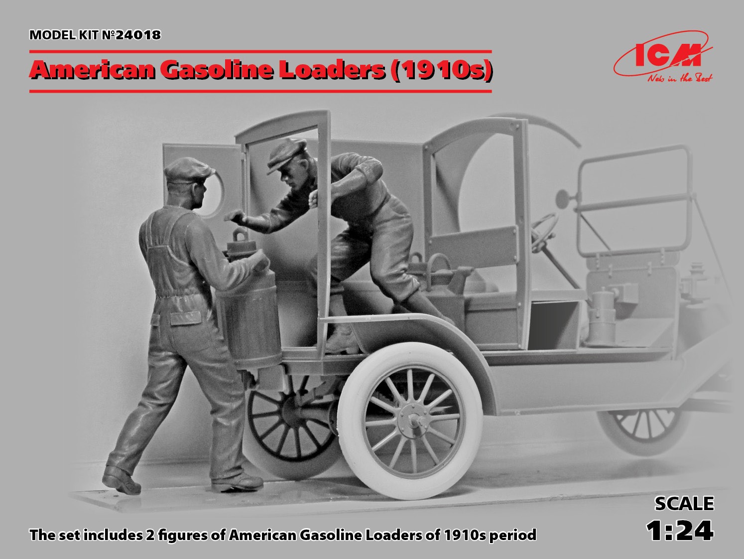 1/24 American Gasoline Loaders (1910s) (2 figures) (100% new molds) 24018