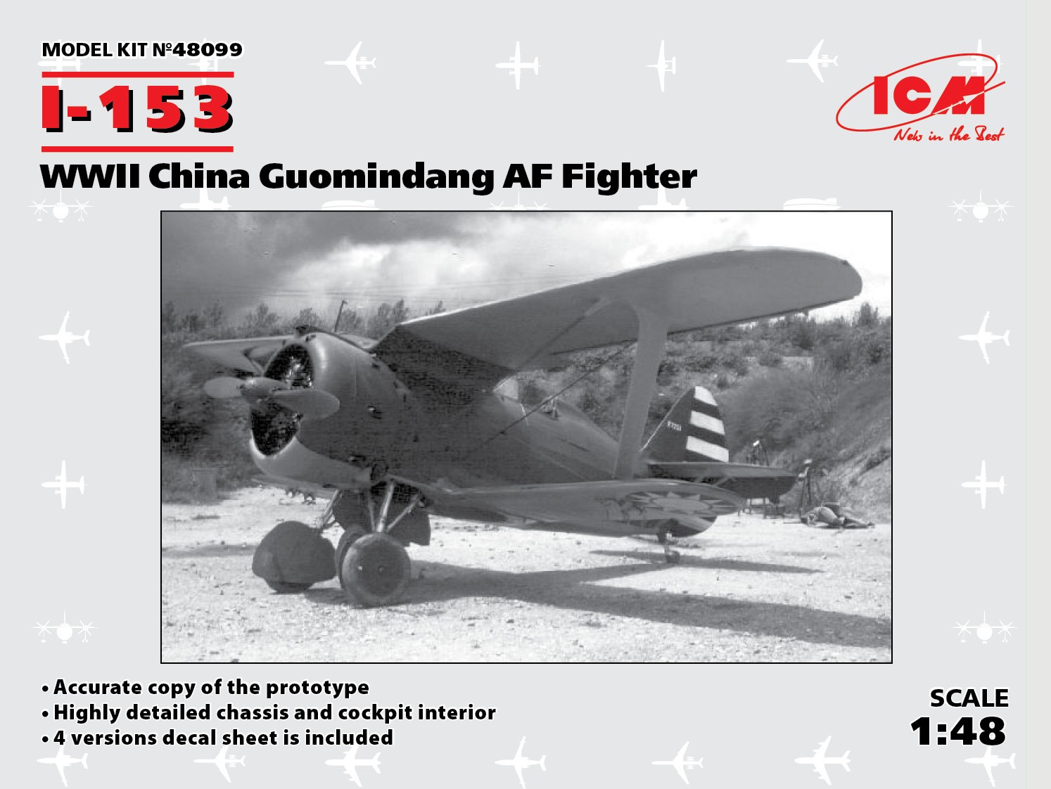 1/48 I-153, WWII China Guomindang AF Fighter 48099