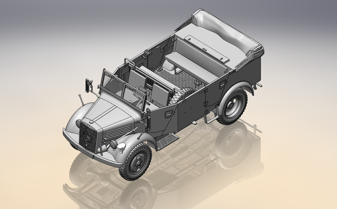1/35 Wehrmacht Off-road Cars (Kfz.1, Horch 108 Typ 40, L1500A) DS3503