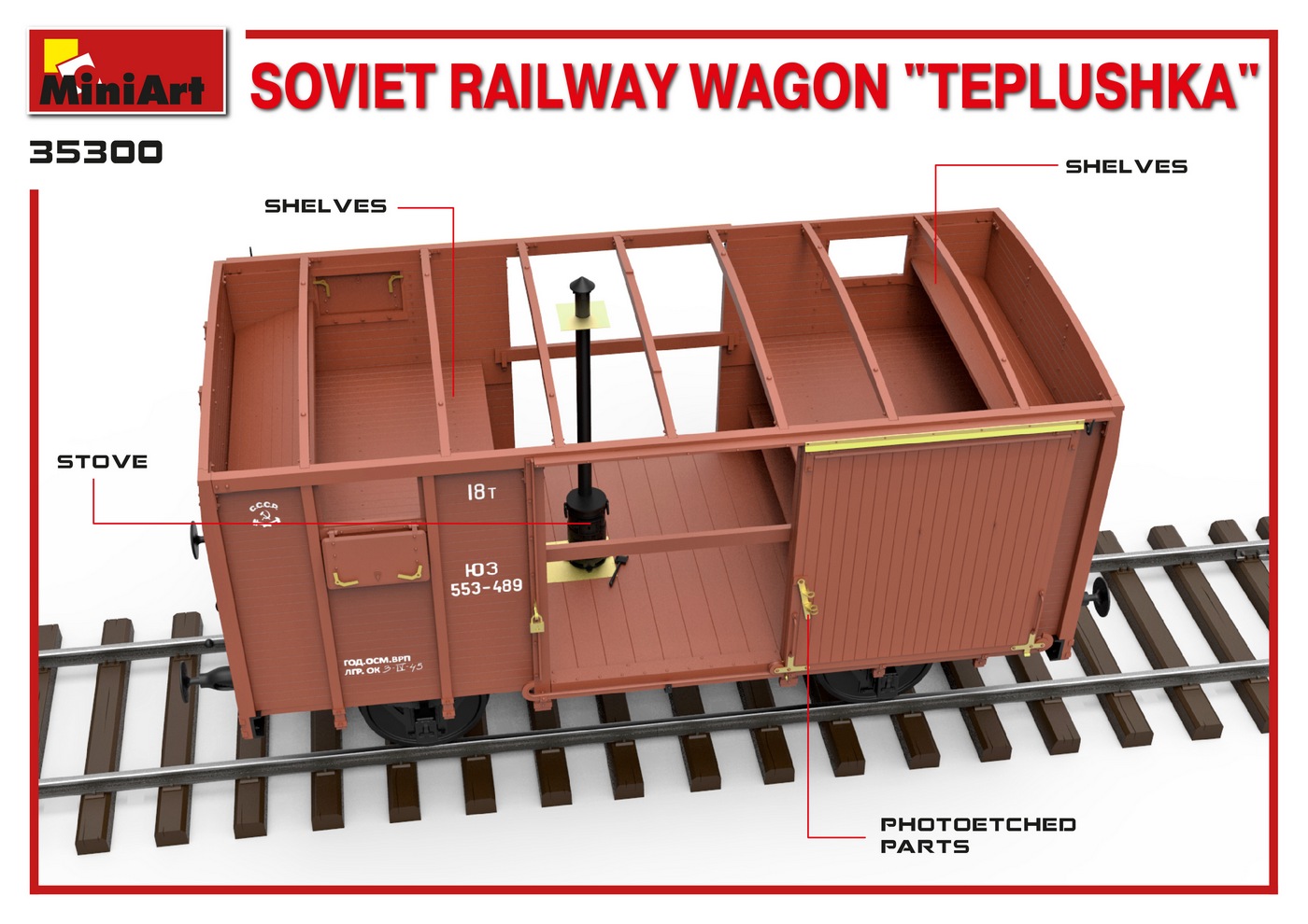 1/35 SOVIET RAILWAY WAGON “TEPLUSHKA” 35300