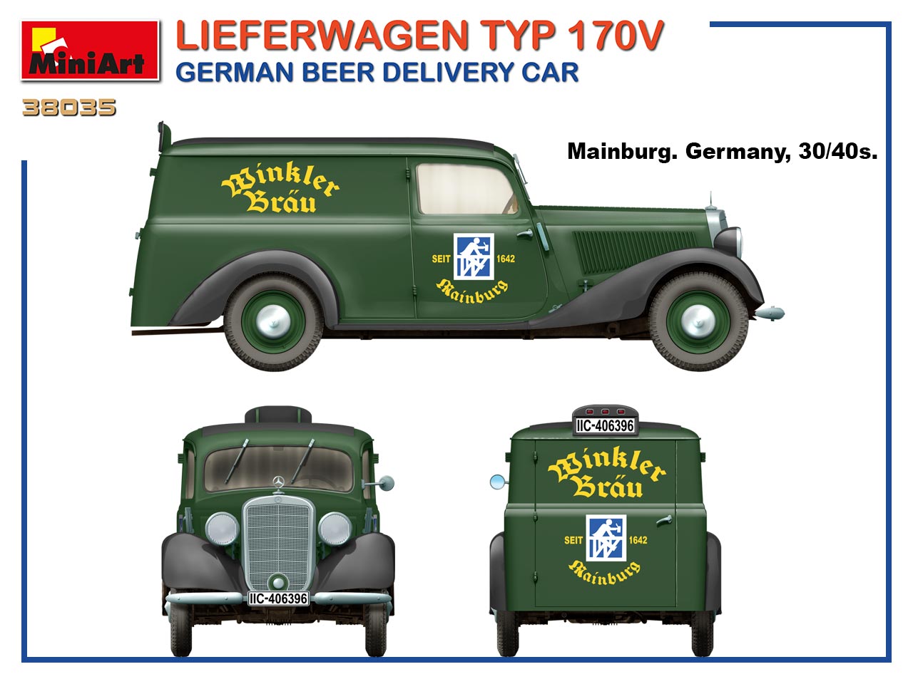 1/35 LIEFERWAGEN TYP 170V GERMAN BEER DELIVERY CAR 38035