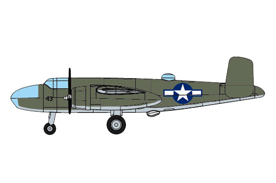 1/350 B-25 (Pre-painted) 06401